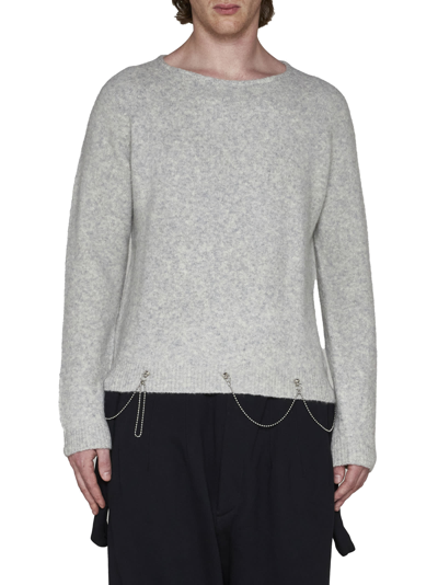 Shop Random Identities Sweater In Light Grey