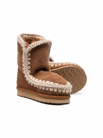 Shop Mou Eskimo Boots In Brown Sheepskin Girl  Kids