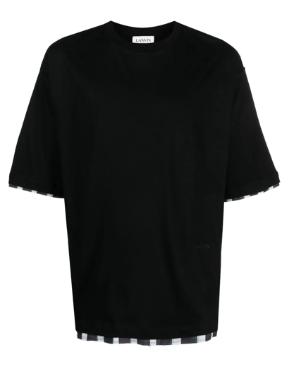 Shop Lanvin Black Cotton T-shirt In Nero
