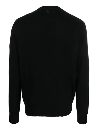 Shop Dondup Black Cashmere-silk Blend Jumper In Nero