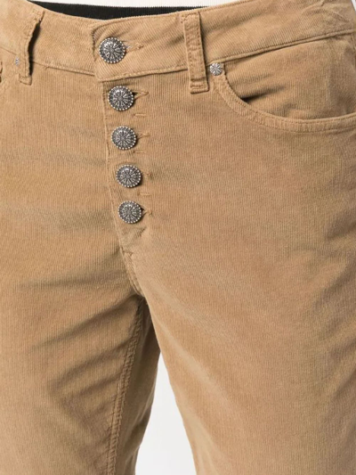 Shop Dondup Beige Stretch-cotton Denim Jeans