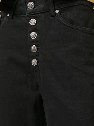 Shop Dondup Black Stretch-cotton Denim Jeans In Nero