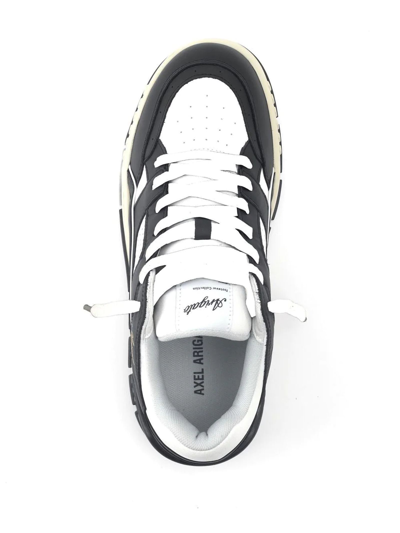 Shop Axel Arigato White And Black Leather Area Lo Sneakers In Nero