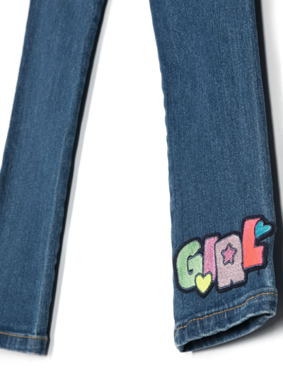 Shop Billieblush Jeans Blu In Denim Di Cotone Stretch Bambina
