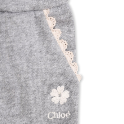 Shop Chloé Tracksuit With Logo In Gray