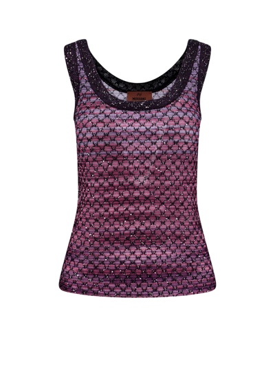 Shop Missoni Tank Top In Pink