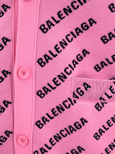 Shop Balenciaga Cardigan In Pink