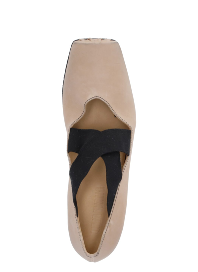 Shop Uma Wang Leather Heeled Ballet Shoes In Pink