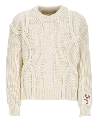 Shop Golden Goose Damienne Over Sweater In White