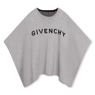 Shop Givenchy Cape With Logo In Gray