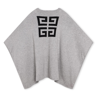 Shop Givenchy Cape With Logo In Gray