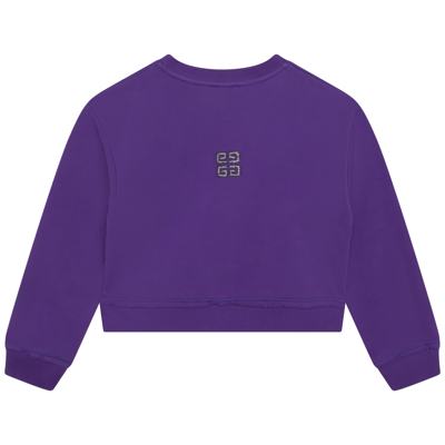 Shop Givenchy Sweatshirt With Logo In Violet