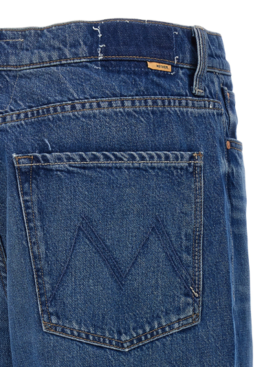 Shop Mother Jeans The Ditcher Roller Sneak In Blue