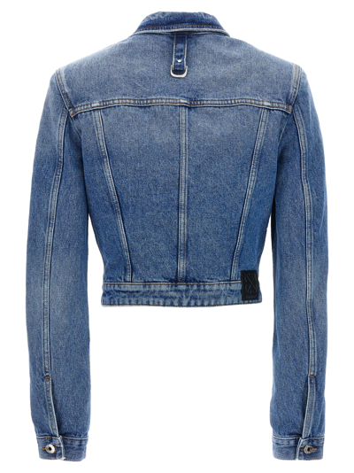 Off-white Off White Denim Jacket With Harness Details In Blue