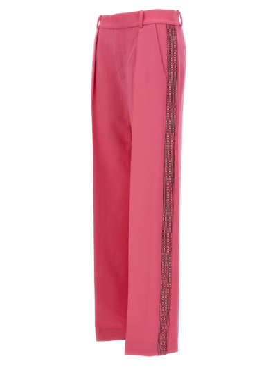 Shop Area Crystal Embellished Pants In Fuchsia