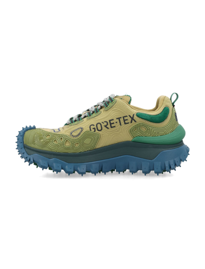 Shop Moncler Genius Trailgrip Grain Sneakers In Green