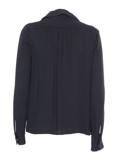Shop Elisabetta Franchi Shirt Featuring Scarf In Black