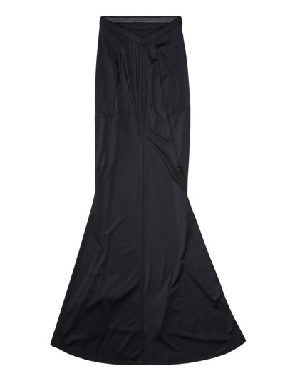 Shop Balenciaga Sporty B Maxi Mermaid Skirt In Black