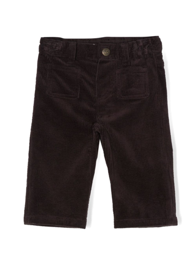 Shop Bonpoint Straight-leg Corduroy Trousers In Purple