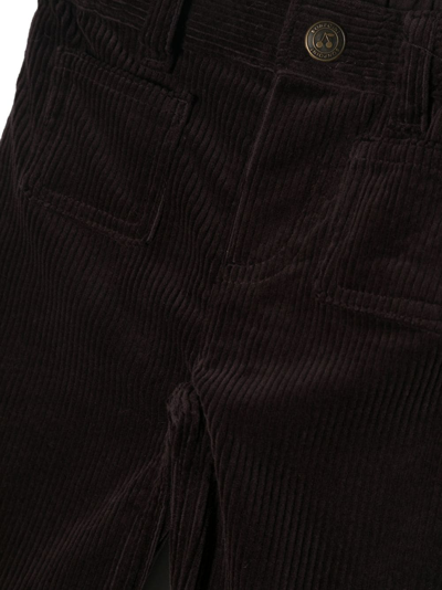 Shop Bonpoint Straight-leg Corduroy Trousers In Purple