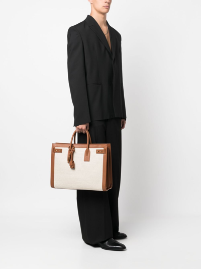 Saint Laurent Large Sac De Jour Tote Bag In Nude