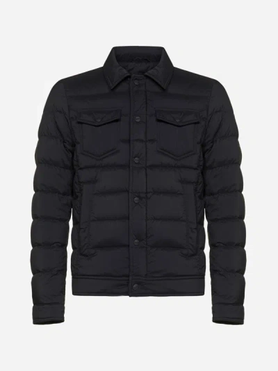 Shop Herno La Camicia Quilted Nylon Down Jacket In Black