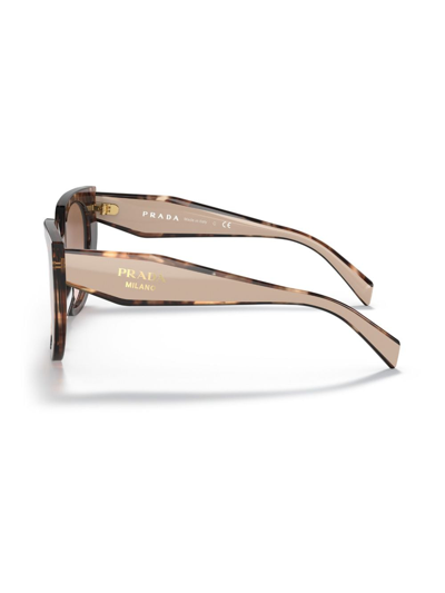 Prada Symbole Cat-eye Frame Sunglasses In Brown