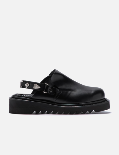 Shop Toga Virilis Classic Leather Clogs In Black