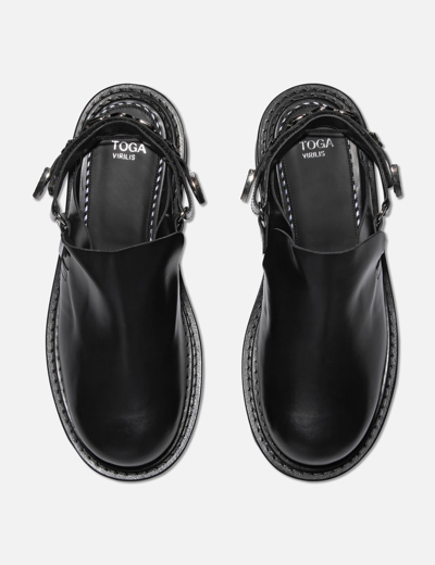 Shop Toga Virilis Classic Leather Clogs In Black