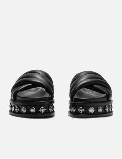 Shop Toga Aj1281 Leather Sandal In Black