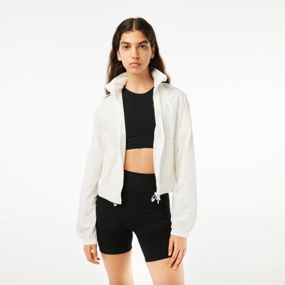 Shop Lacoste Women's Short Zip-up Jacket - 44 In White