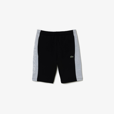Shop Lacoste Men's Colorblock Fleece Shorts - Xl - 6 In Black