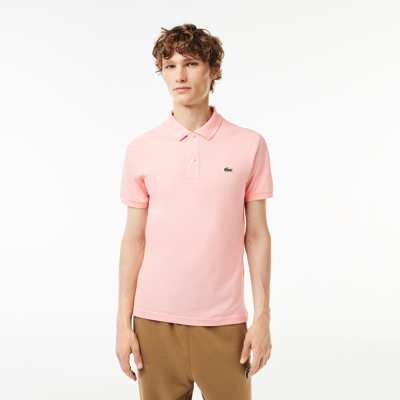 Shop Lacoste Original L.12.12 Slim Fit Polo - S - 3 In Pink