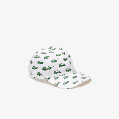 Shop Lacoste Unisex Croc Print Cotton Cap - One Size