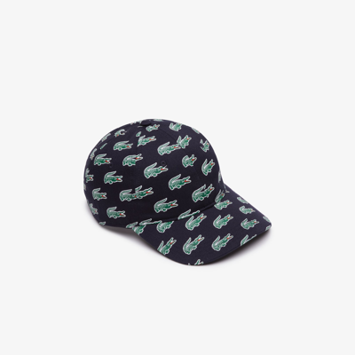 Shop Lacoste Unisex Croc Print Cotton Cap - One Size