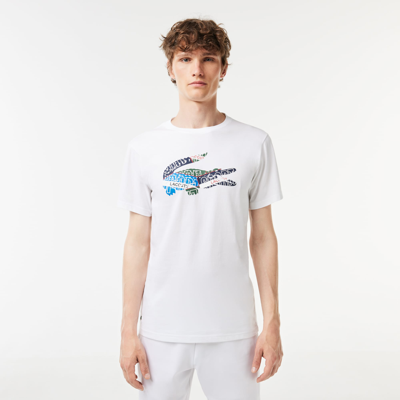 Shop Lacoste Men's Sport Cotton Jersey T-shirt - 4xl - 9 In White