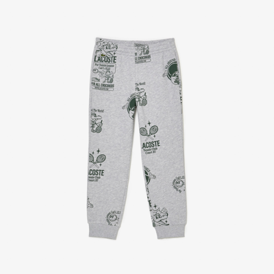 Shop Lacoste Kids' Printed Sweatpants - 10 Years In Grey