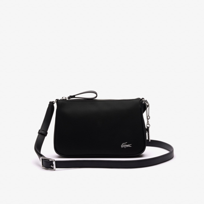 Shop Lacoste Women's Piquã©-effect Canvas Crossbody - One Size In Black