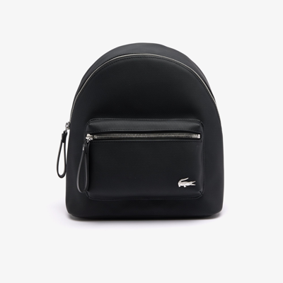 Shop Lacoste Women's Piquã©-effect Canvas Backpack - One Size In Black