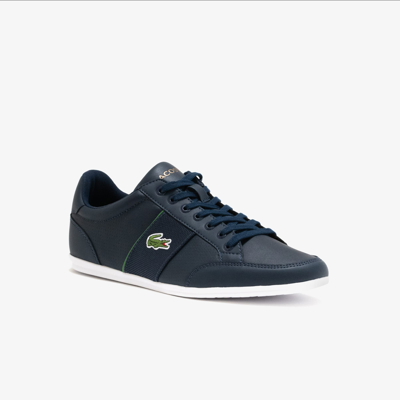 Shop Lacoste Men's Leather Sneakers - 11 In Blue