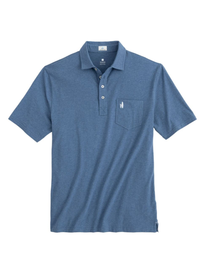 Shop Johnnie-o Men's Heathered Original Polo Shirt In Ocean Side