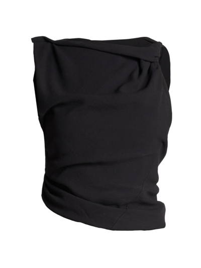 Shop Acne Studios Women's Tesla Draped Knit Top In Black