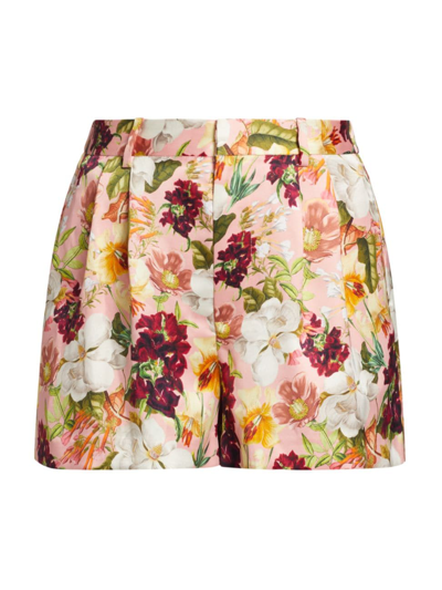 Shop Alice And Olivia Women's Conry Floral Pleated Shorts In Multi