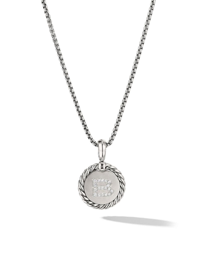 Shop David Yurman Women's Initial Charm With Pavé Diamonds In Initial B