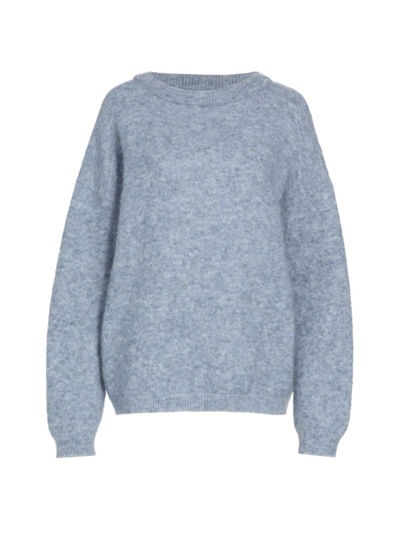 Shop Acne Studios Women's Dramatic Mohair-blend Sweater In Denim Blue