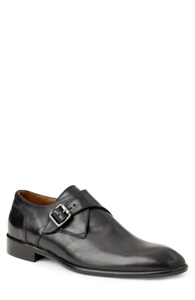 Shop Bruno Magli Solero Monk Strap Loafer In Black