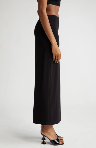 Shop Norma Kamali Side Slit Skirt In Black