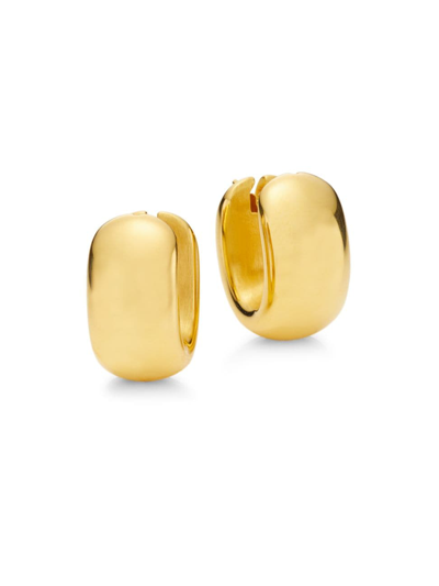 Shop Saks Fifth Avenue Women's 14k Gold Oval Hoop Earrings In Yellow Gold