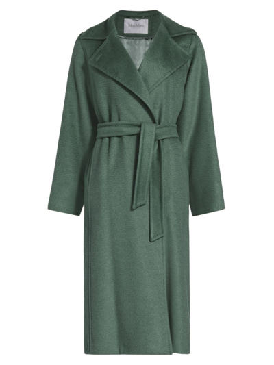 Shop Max Mara Women's Manuela Belted Cashmere Long Coat In Dark Green