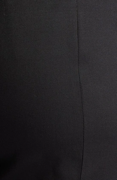 Shop Alexander Mcqueen Zip Detail Wool Straight Leg Pants In 1000 Black